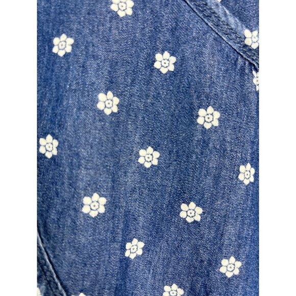 Splendid Girls Denim Floral Print Tank Top Size 14 - Picture 4 of 8